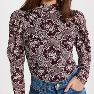 Rebecca Taylor Rochelle Fleur Drape Mock Neck Top
XS